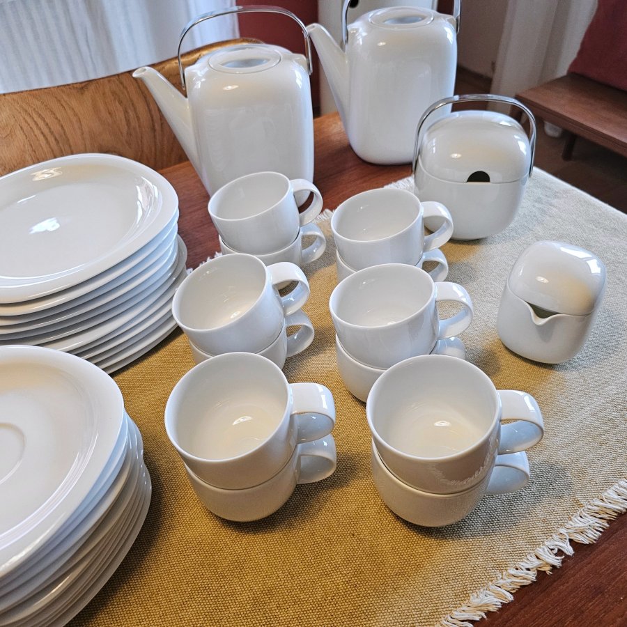 Kaffeeservice Rosenthal Suomi weiß  für 12 Personen , Design Timo Sarpaneva 70er Jahre